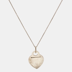 Pre Owned Tiffany & Co. I Love You Heart Tag Sterling Silver Necklace