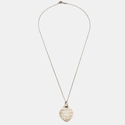 Pre Owned Tiffany & Co. I Love You Heart Tag Sterling Silver Necklace