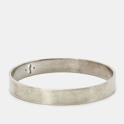 Pre Owned Tiffany & Co. Locks Diamond Sterling Silver Bangle Bracelet