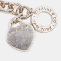 Pre Owned Tiffany & Co. Return to Tiffany Heart Tag Sterling Silver Toggle Bracelet