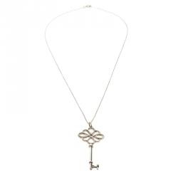 Pre Owned Tiffany & Co. Key Knot Silver Pendant Necklace