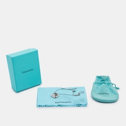 Pre Owned Tiffany & Co. Return To Tiffany Heart Tag Key Sterling Silver Pendant Necklace