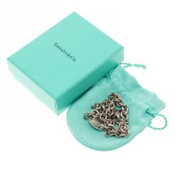 Pre Owned Tiffany & Co Return To Tiffany Oval Tag Silver Necklace