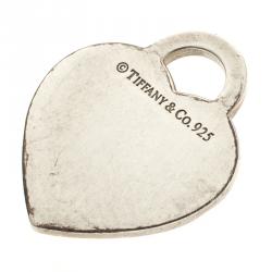 Pre Owned Tiffany & Co. Fifth Avenue New York Note Heart Silver Pendant Charm