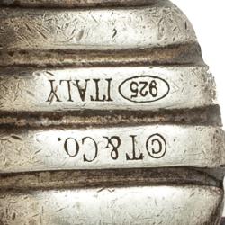 Pre Owned Tiffany & Co. Red & Black Enamel Ladybug Silver Charm Pendant