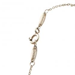 Pre Owned Tiffany & Co. Elsa Peretti Color By The Yard Pink Sapphire Silver Bracelet