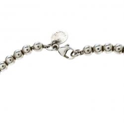 Pre Owned Tiffany & Co. Return to Tiffany Heart Tag Enamel Silver Beads Bracelet