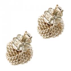 Pre Owned Tiffany & Co. Tiffany Twist Knot Silver Stud Earrings 