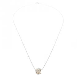 Pre Owned Tiffany & Co. Tiffany Twist Knot Silver Pendant Necklace
