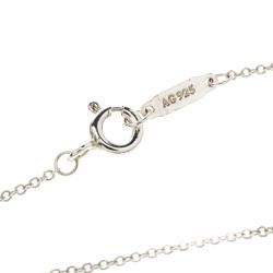 Pre Owned Tiffany & Co. Tiffany Twist Knot Silver Pendant Necklace