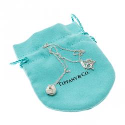 Pre Owned Tiffany & Co. Tiffany Twist Knot Silver Pendant Necklace