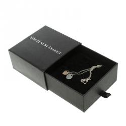 Pre Owned Tiffany & Co. Return To Tiffany Double Heart Tag Rubedo Silver Pendant Chain Necklace