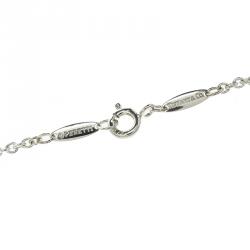 Pre Owned Tiffany & Co. Elsa Peretti Bottle Open Bottle Silver Pendant Necklace