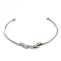 Pre Owned Tiffany & Co. Tiffany Infinity Silver Open Cuff Bracelet 