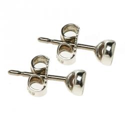 Pre Owned Tiffany & Co. Elsa Peretti Color By The Yard Pink Sapphire Silver Stud Earrings