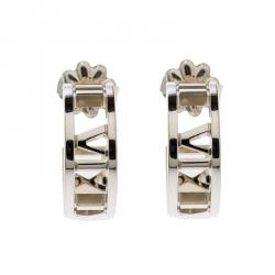 Pre Owned Tiffany & Co. Atlas Silver Hoop Earrings