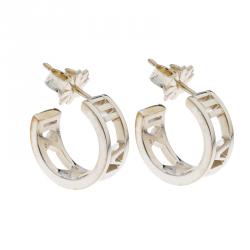 Pre Owned Tiffany & Co. Atlas Silver Hoop Earrings