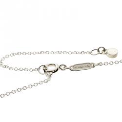 Pre Owned Tiffany & Co. Return To Tiffany Love Heart Enamel Silver Pendant Necklace