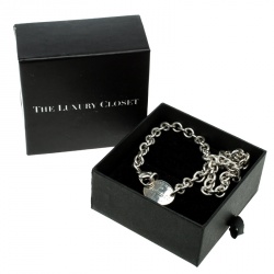 Pre Owned Tiffany & Co. Return to Tiffany Oval Tag Silver Choker Necklace