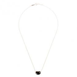 مملوكة مسبقًا Tiffany & Co. Elsa Peretti Bean Black Jade and Silver Pendant Necklace