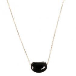 مملوكة مسبقًا Tiffany & Co. Elsa Peretti Bean Black Jade and Silver Pendant Necklace