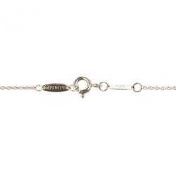 مملو كة مسبقًا Tiffany & Co. Elsa Peretti Bean Black Jade and Silver Pendant Necklace