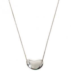 Pre Owned Tiffany & Co. Elsa Peretti Bean Silver Pendant Necklace