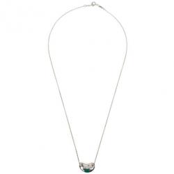 Pre Owned Tiffany & Co. Elsa Peretti Bean Silver Pendant Necklace