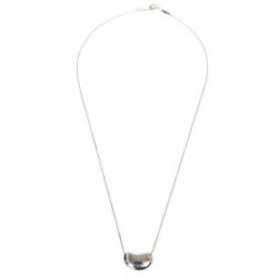 Pre Owned Tiffany & Co. Elsa Peretti Bean Silver Pendant Necklace