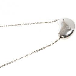 Pre Owned Tiffany & Co. Elsa Peretti Bean Silver Pendant Necklace