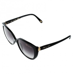 Pre Owned Tiffany & Co. Black/Graduated Grey TF4082 Cat Eye Sunglasses