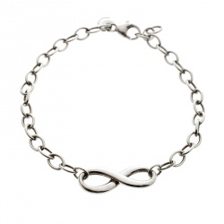 Pre Owned Tiffany & Co. Infinity Silver Chain Link Bracelet