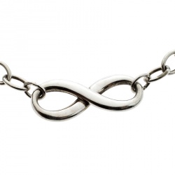 Pre Owned Tiffany & Co. Infinity Silver Chain Link Bracelet