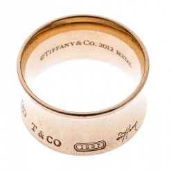 Pre Owned Tiffany & Co. 1837 Rubedo Wide Ring Size 59