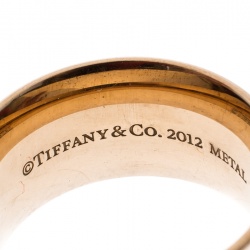 Pre Owned Tiffany & Co. 1837 Rubedo Wide Ring Size 59