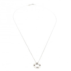 Pre Owned Tiffany & Co. Atlas Pierced Silver Pendant Necklace