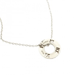 Pre Owned Tiffany & Co. Atlas Pierced Silver Pendant Necklace