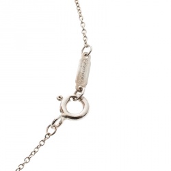 Pre Owned Tiffany & Co. Return To Tiffany Double Heart Tag Silver Chain Necklace