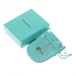 Pre Owned Tiffany & Co. Return To Tiffany Double Heart Tag Silver Chain Necklace