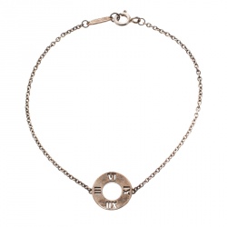 Pre Owned Tiffany & Co. Atlas Pierced Silver Bracelet 17 cm