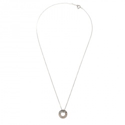 Pre Owned Tiffany & Co. Atlas Pierced Silver Pendant Necklace