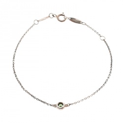 Pre Owned Tiffany & Co. Elsa Peretti Color By The Yard Tsavorite Garnet Silver Bracelet