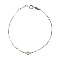 Pre Owned Tiffany & Co. Elsa Peretti Color By The Yard Tsavorite Garnet Silver Bracelet