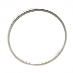 Pre Owned Tiffany & Co. Notes Engraved Silver Bangle Bracelet 19cm