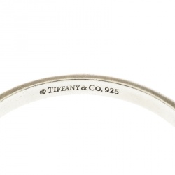 Pre Owned Tiffany & Co. Notes Engraved Silver Bangle Bracelet 19cm
