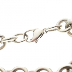 Pre Owned Tiffany & Co. Return To Tiffany Enamel Heart Tag Silver Bracelet 18cm