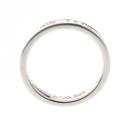 Pre Owned Tiffany & Co.1837 Silver Band Ring Size 58