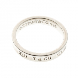 Pre Owned Tiffany & Co.1837 Silver Band Ring Size 58