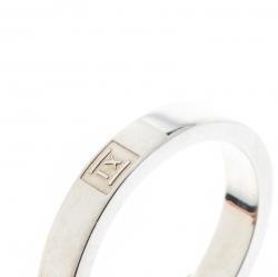 Pre Owned Tiffany & Co. Atlas Silver Band Ring Size 55