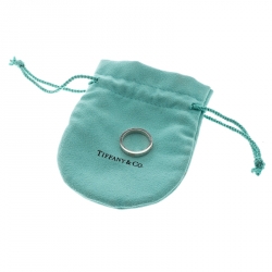 Pre Owned Tiffany & Co. Atlas Silver Band Ring Size 55